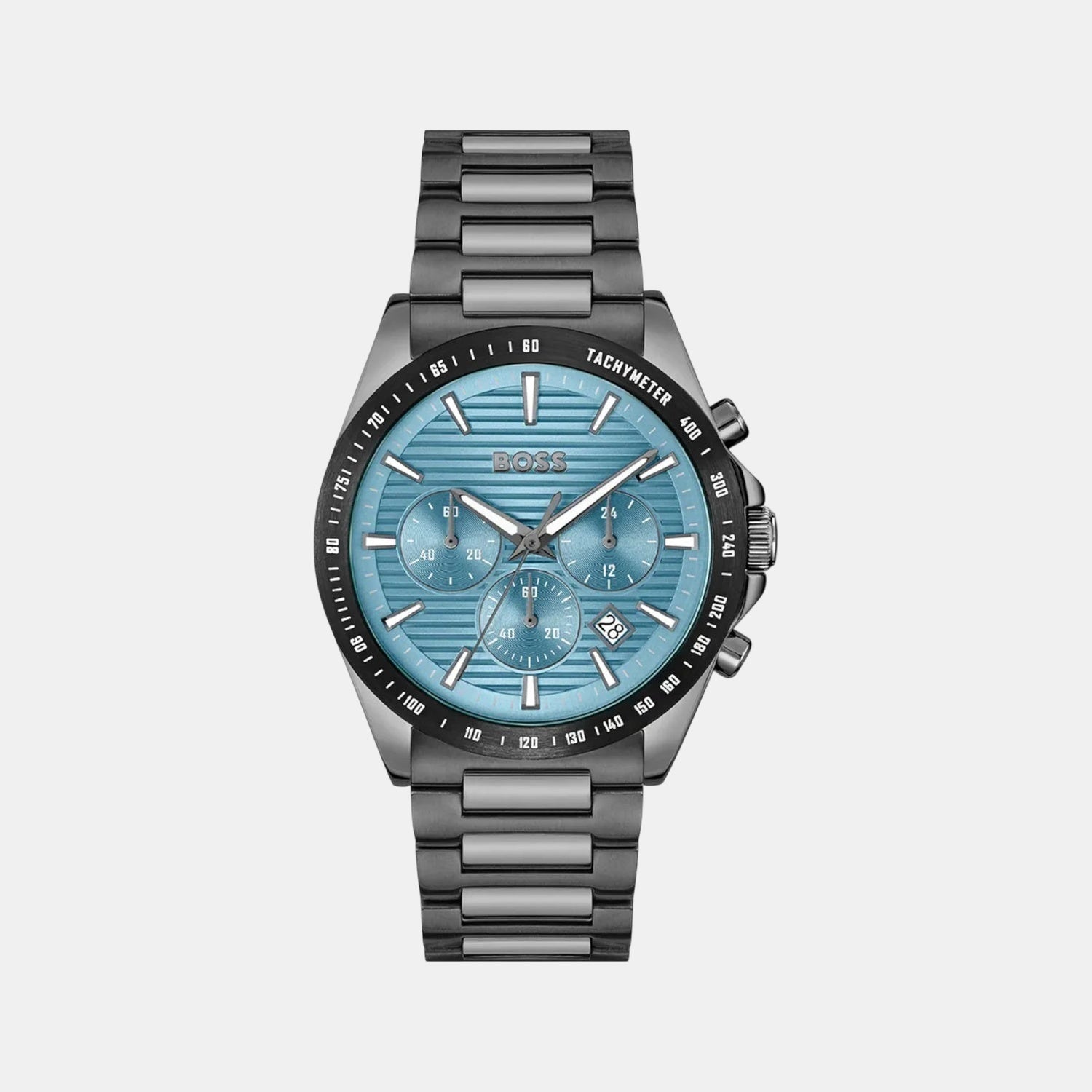 Strike Men Quartz Turquoise Dial Chronograph Stainless Steel Watch 1514242