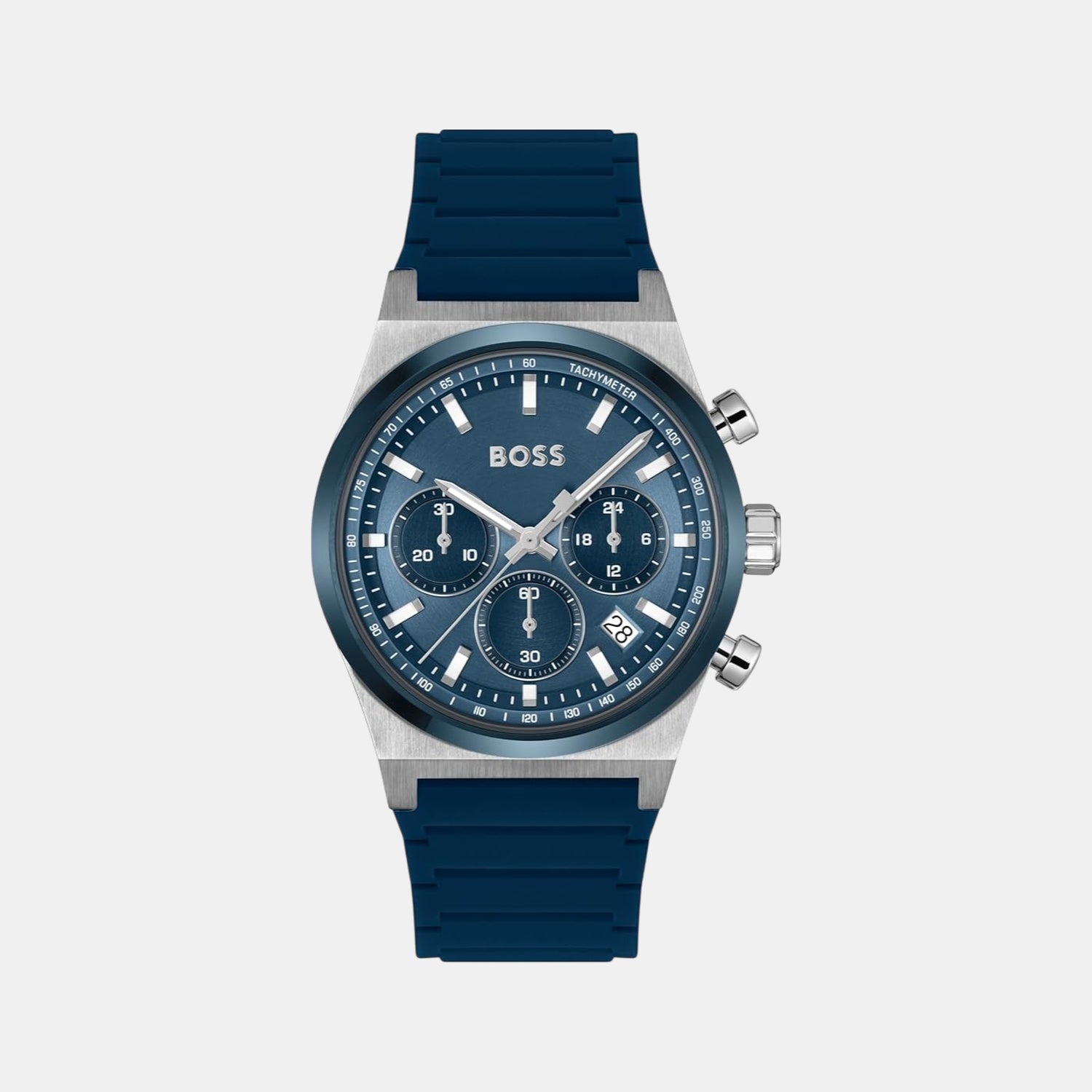 Candor Chrono Men Quartz Blue Dial Chronograph Leather Watch 1514243