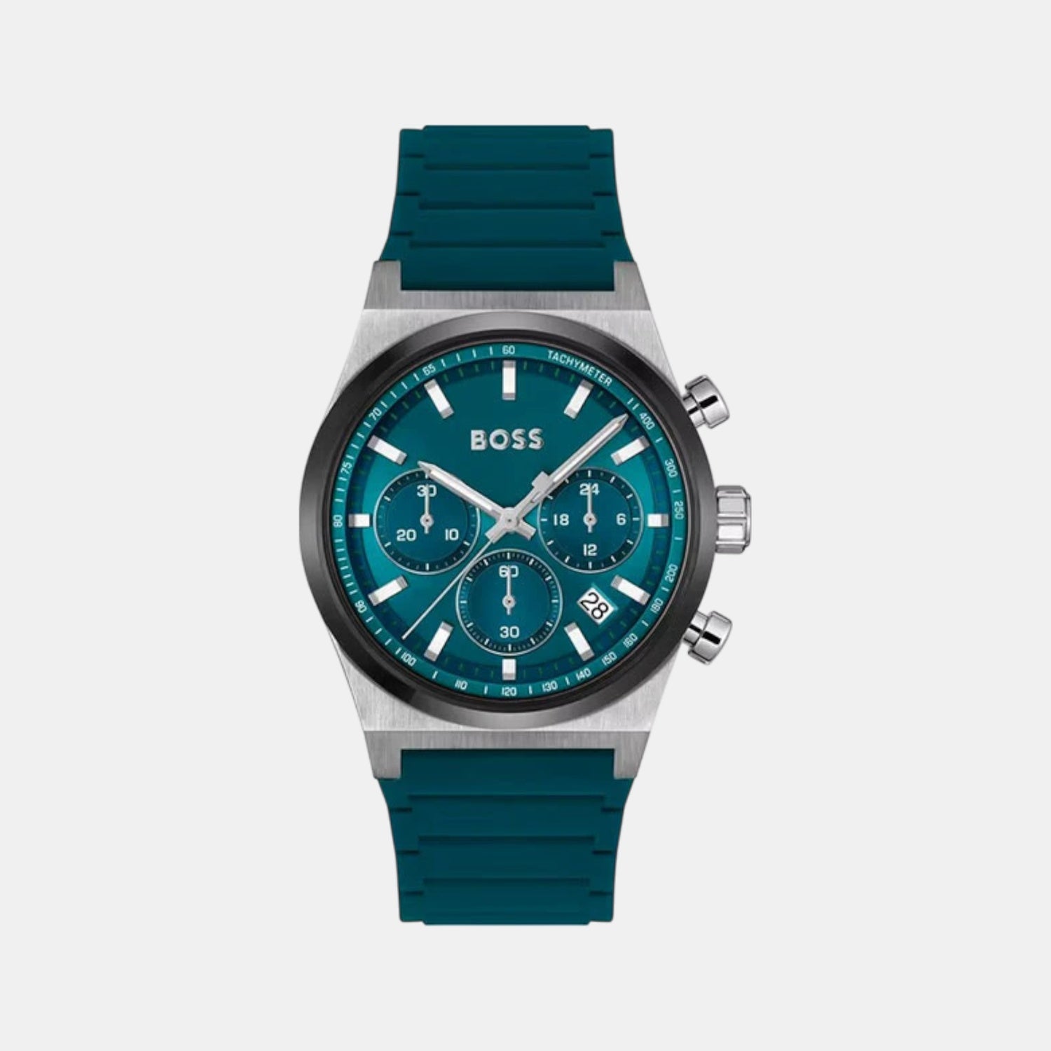Candor Chrono Men Quartz Green Dial Chronograph Leather Watch 1514244