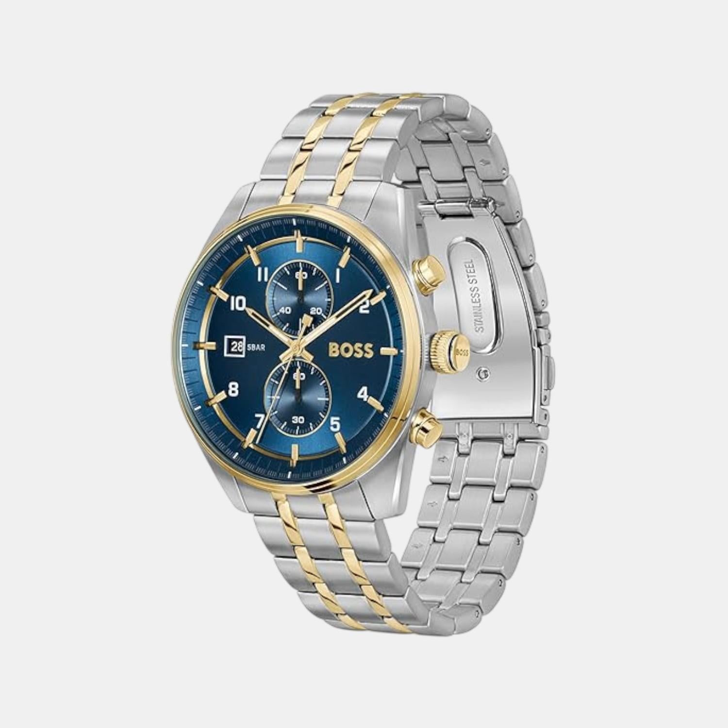Skytraveller Men Quartz Blue Dial Chronograph Stainless Steel Watch 1514247