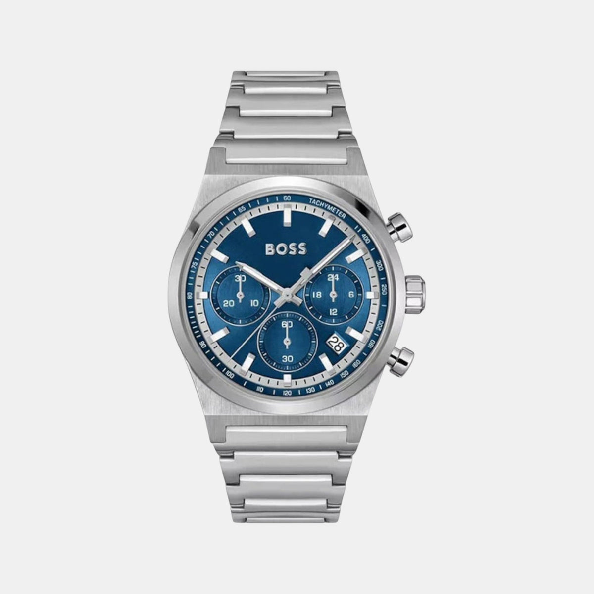Boss Candor Men Quartz Blue Dial Chronograph Stainless Steel Watch 1514250