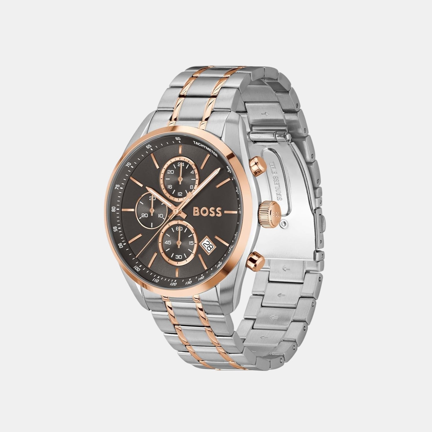 Grand Prix 44 Men Quartz Grey Dial Chronograph Stainless Steel Watch 1514252