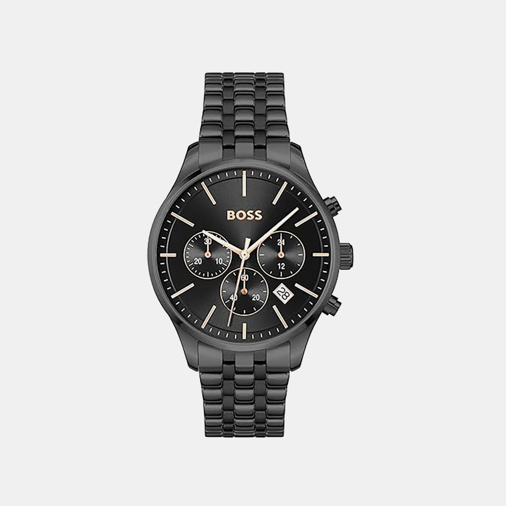 Avery Men Quartz Black Dial Chronograph Stainless Steel Watch 1514256