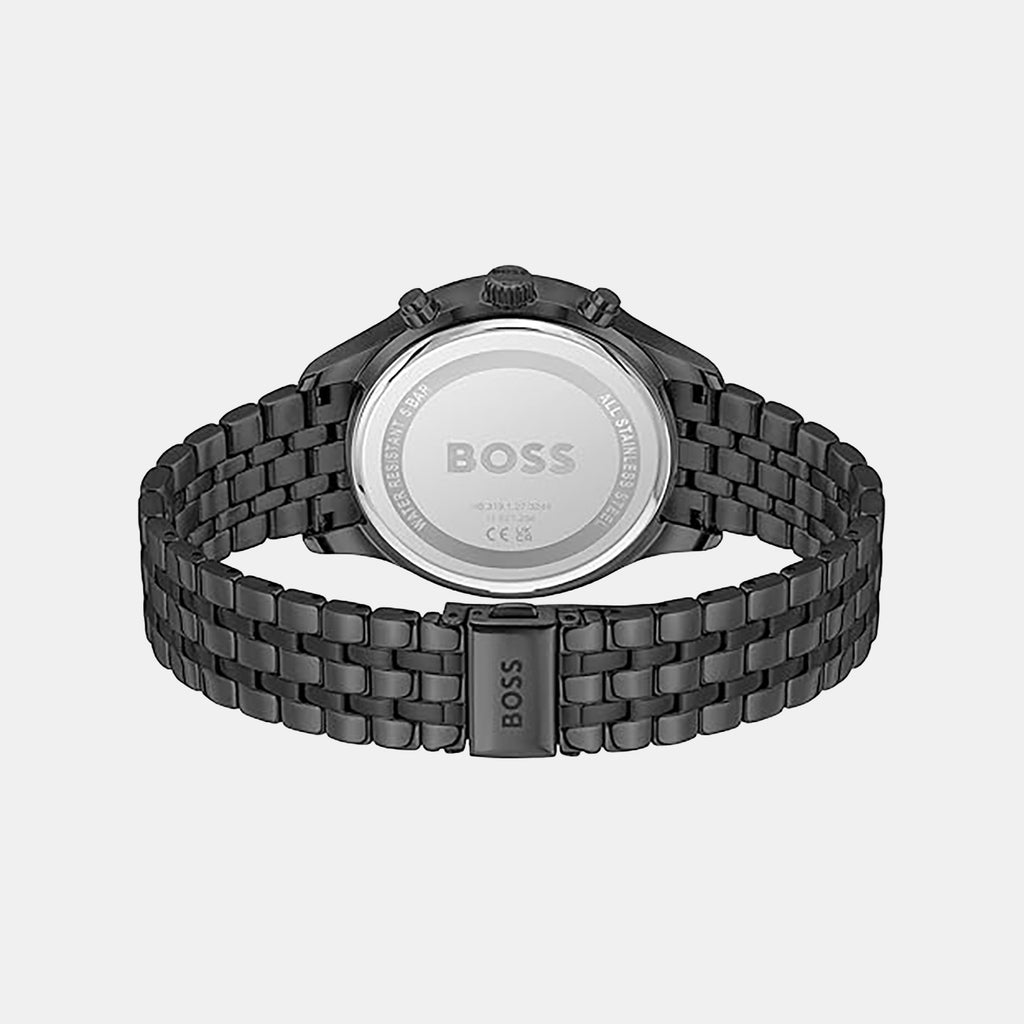 Avery Men Quartz Black Dial Chronograph Stainless Steel Watch 1514256