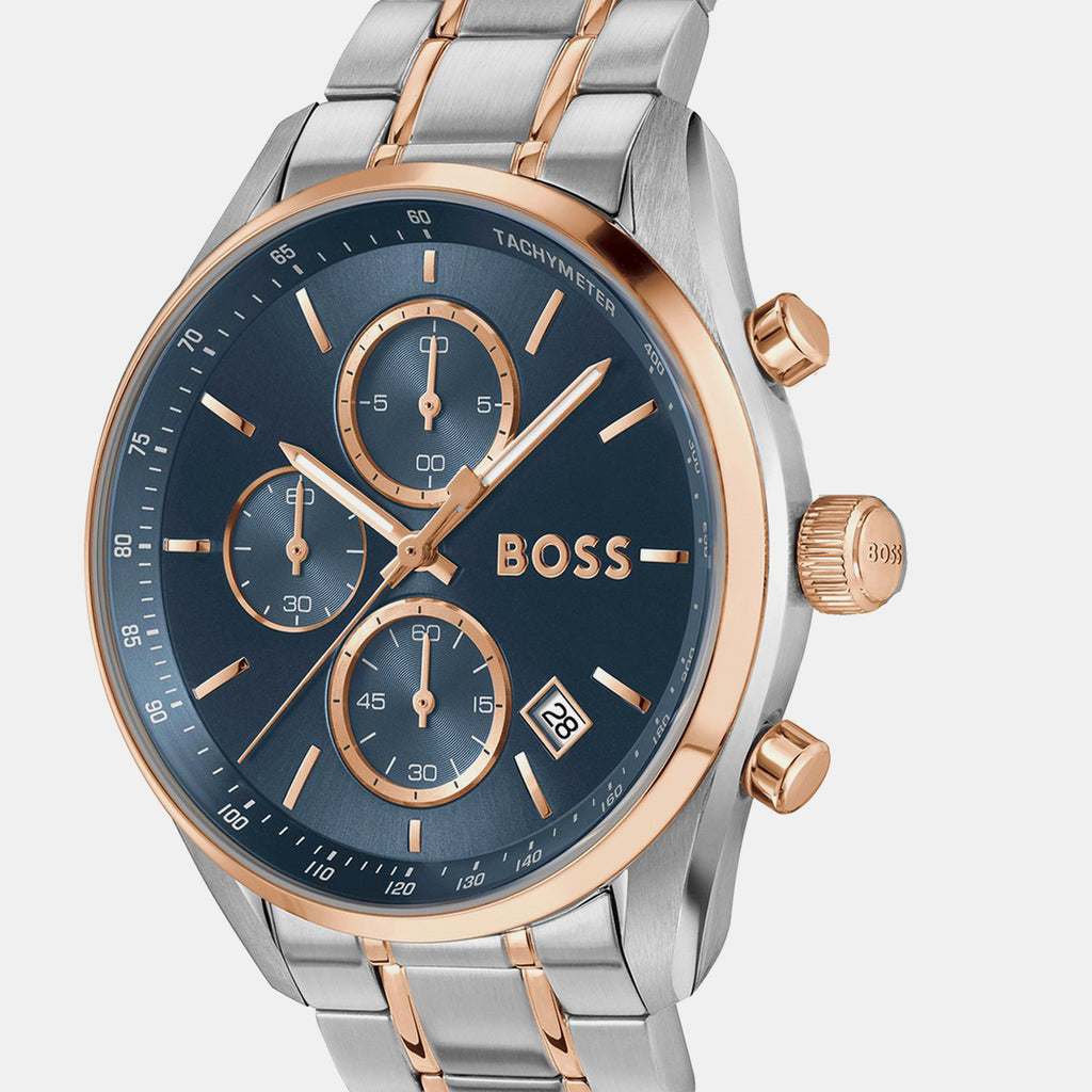 Grand Prix 40 Men Quartz Blue Dial Chronograph Stainless Steel Watch 1514260