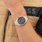Grand Prix 40 Men Quartz Blue Dial Chronograph Stainless Steel Watch 1514260