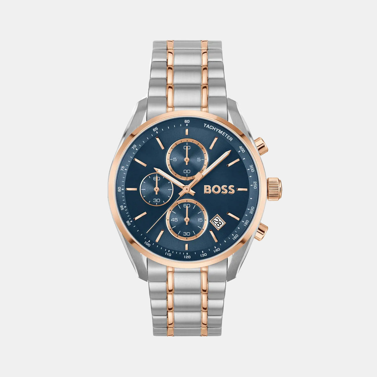 Boss Grand Prix 40 Men Quartz Blue Dial Chronograph Stainless Steel Watch 1514260