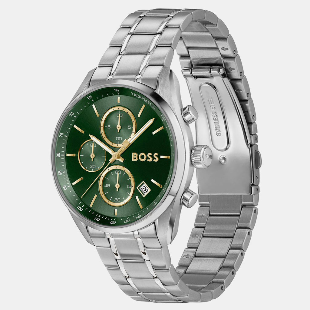 Grand Prix 40 Men Quartz Green Dial Chronograph Stainless Steel Watch 1514265