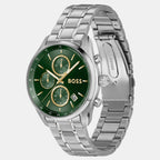 Grand Prix 40 Men Quartz Green Dial Chronograph Stainless Steel Watch 1514265