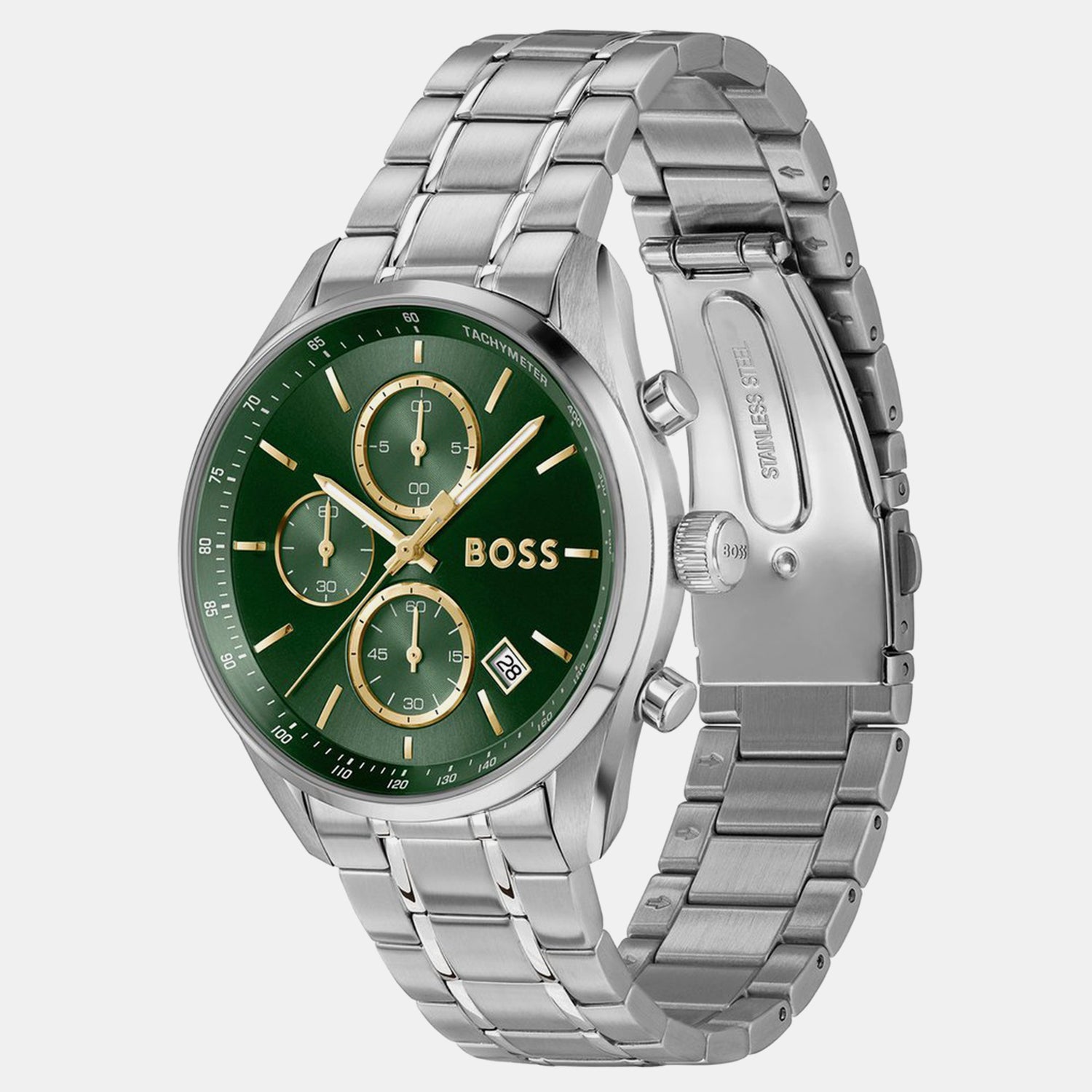 Grand Prix 40 Men Quartz Green Dial Chronograph Stainless Steel Watch 1514265