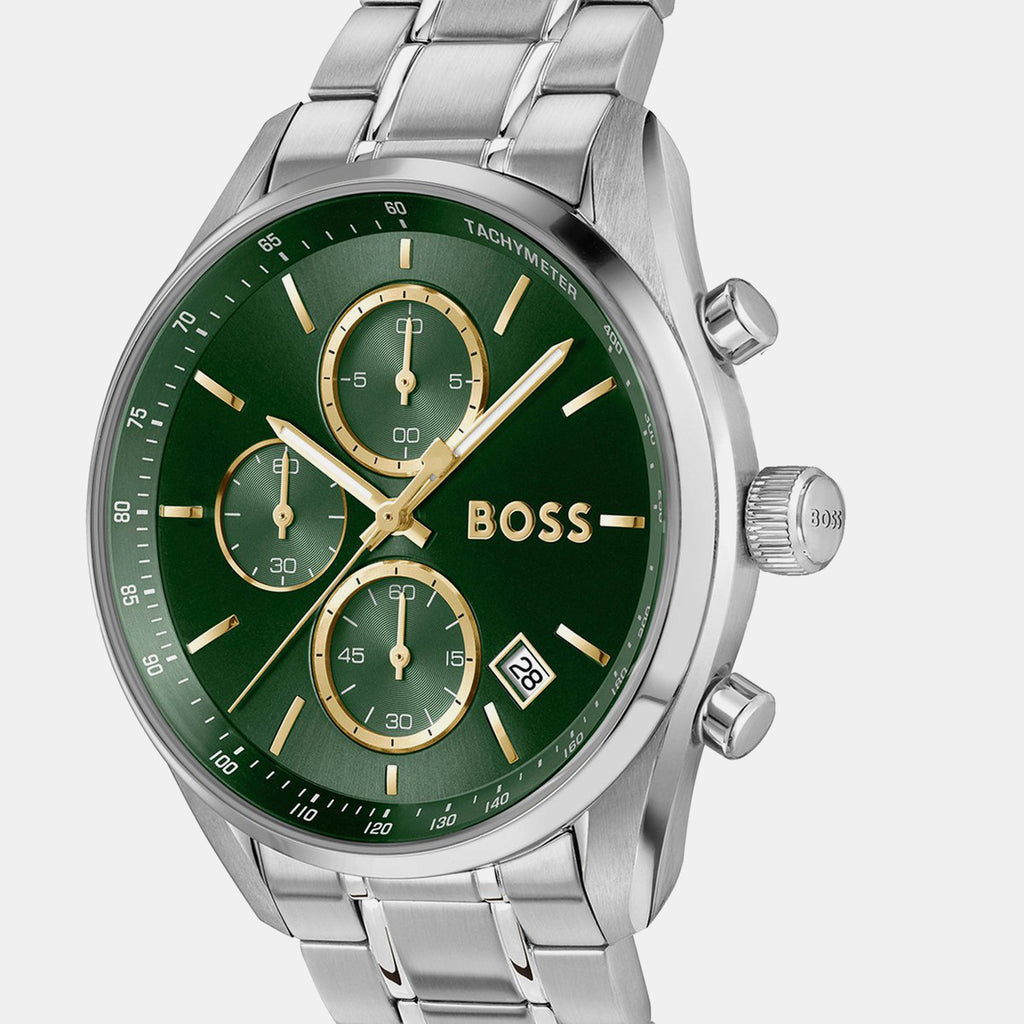Grand Prix 40 Men Quartz Green Dial Chronograph Stainless Steel Watch 1514265