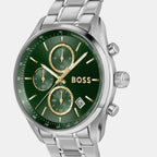 Grand Prix 40 Men Quartz Green Dial Chronograph Stainless Steel Watch 1514265