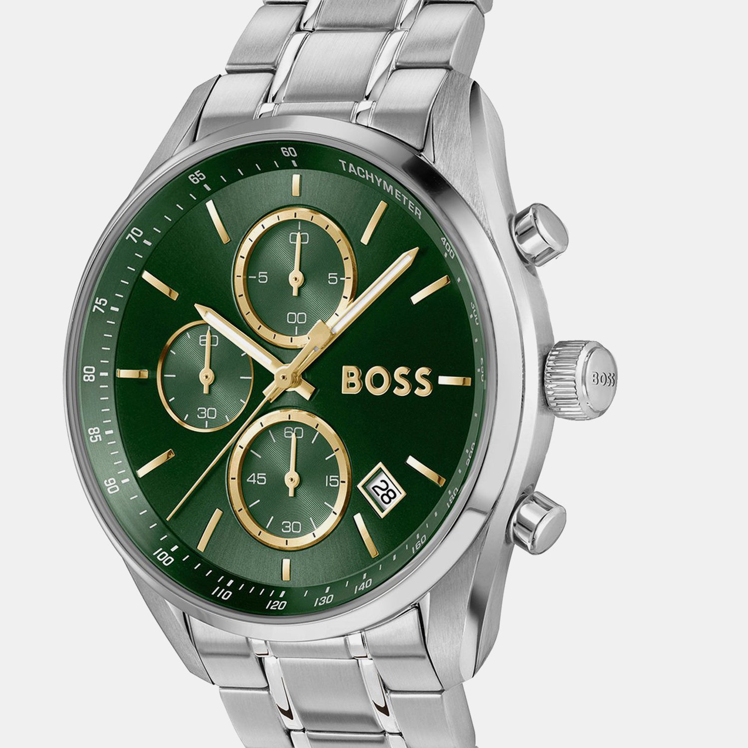 Grand Prix 40 Men Quartz Green Dial Chronograph Stainless Steel Watch 1514265