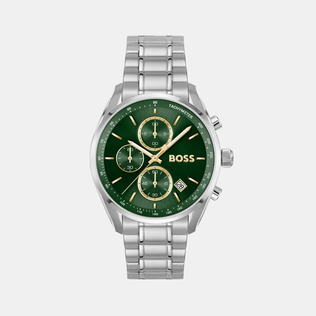 Grand Prix 40 Men Quartz Green Dial Chronograph Stainless Steel Watch 1514265