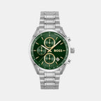 Grand Prix 40 Men Quartz Green Dial Chronograph Stainless Steel Watch 1514265