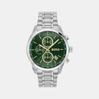 Grand Prix Men Quartz Green Dial Chronograph Stainless Steel Watch 1514266