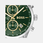 Grand Prix Men Quartz Green Dial Chronograph Stainless Steel Watch 1514266