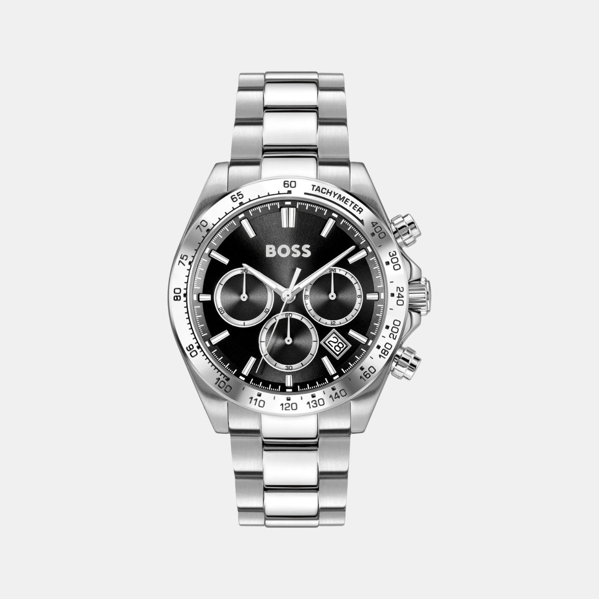 Boss Hero Men Quartz Black Dial Chronograph Stainless Steel Watch 1514267