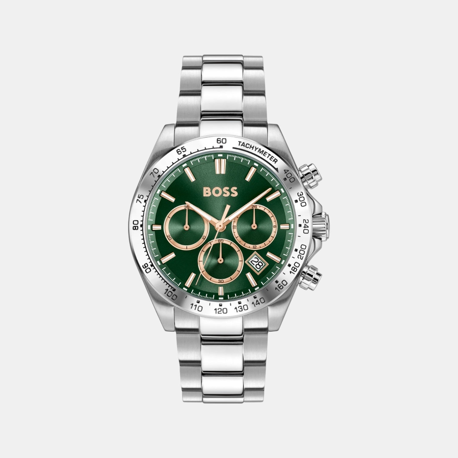 Hero 2.0 Men Quartz Green Dial Chronograph Stainless Steel Watch 1514268