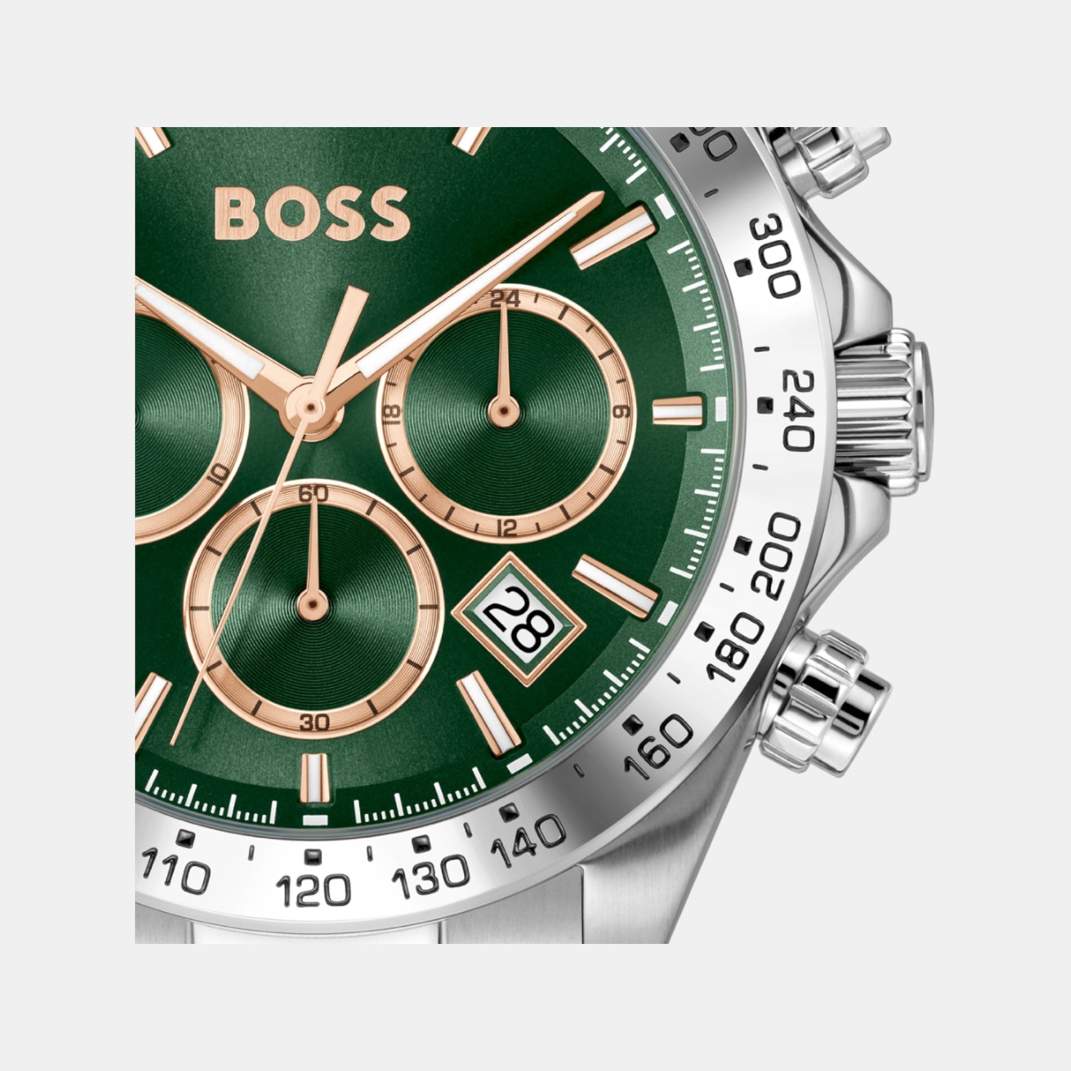 Hero 2.0 Men Quartz Green Dial Chronograph Stainless Steel Watch 1514268