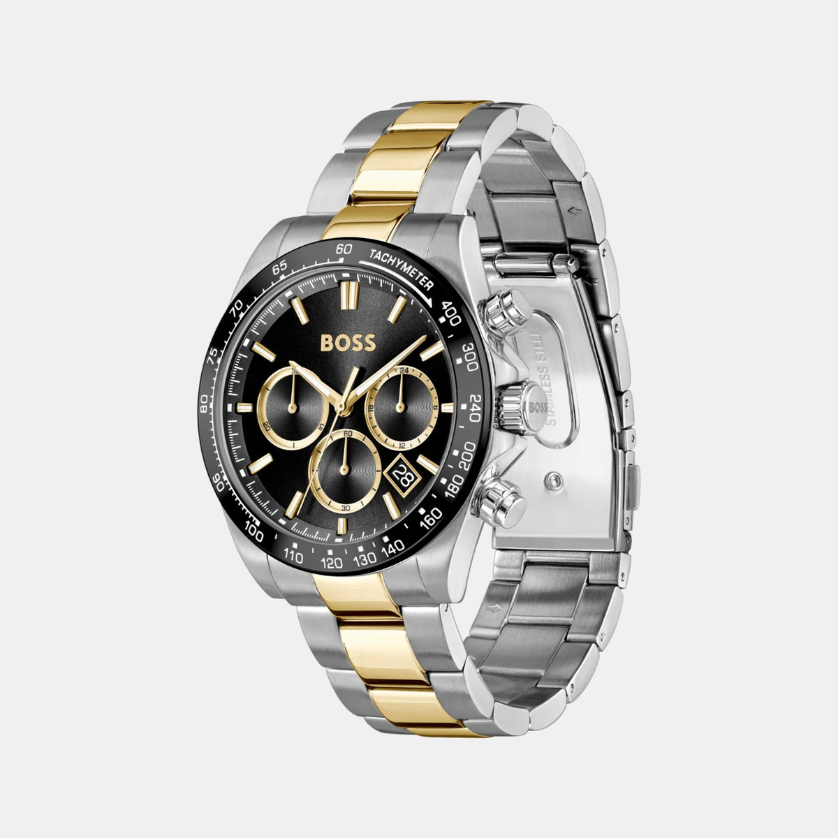 Boss Hero Men Quartz Black Dial Chronograph Stainless Steel Watch 1514269