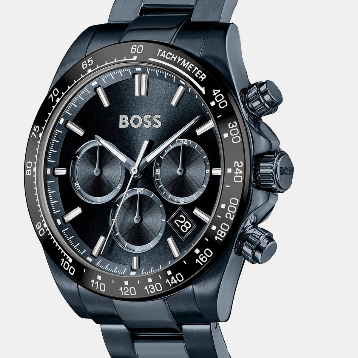 Boss Hero Men Quartz Blue Dial Chronograph Stainless Steel Watch 1514270