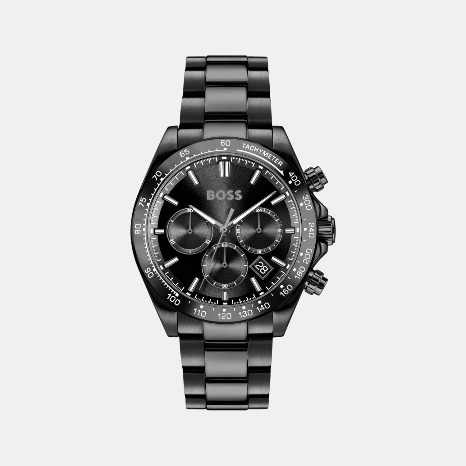 Hero 2.0 Men Quartz Black Dial Chronograph Stainless Steel Watch 1514271