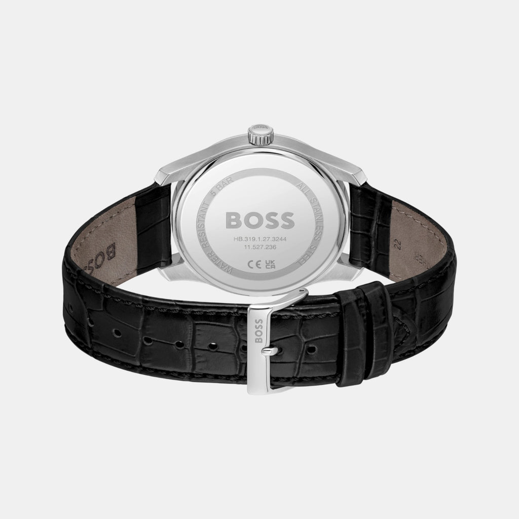 Principle Master Men Quartz Black Dial Multi-Function Calf Watch 1514272