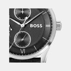 Principle Master Men Quartz Black Dial Multi-Function Calf Watch 1514272