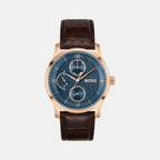 Principle Master Men Quartz Blue Dial Multi-Function Stainless Steel Watch 1514273