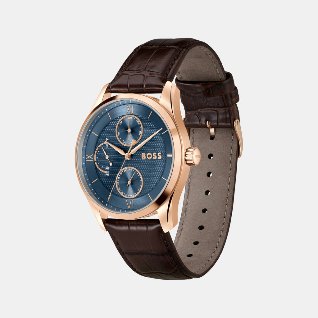 Principle Master Men Quartz Blue Dial Multi-Function Stainless Steel Watch 1514273