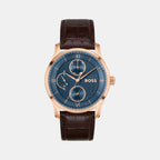 Principle Master Men Quartz Blue Dial Multi-Function Stainless Steel Watch 1514273