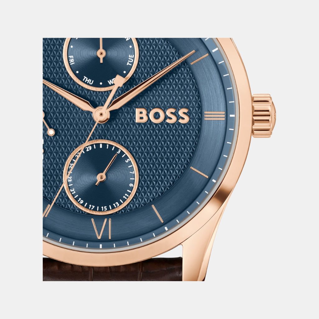 Principle Master Men Quartz Blue Dial Multi-Function Stainless Steel Watch 1514273