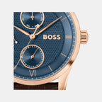 Principle Master Men Quartz Blue Dial Multi-Function Stainless Steel Watch 1514273