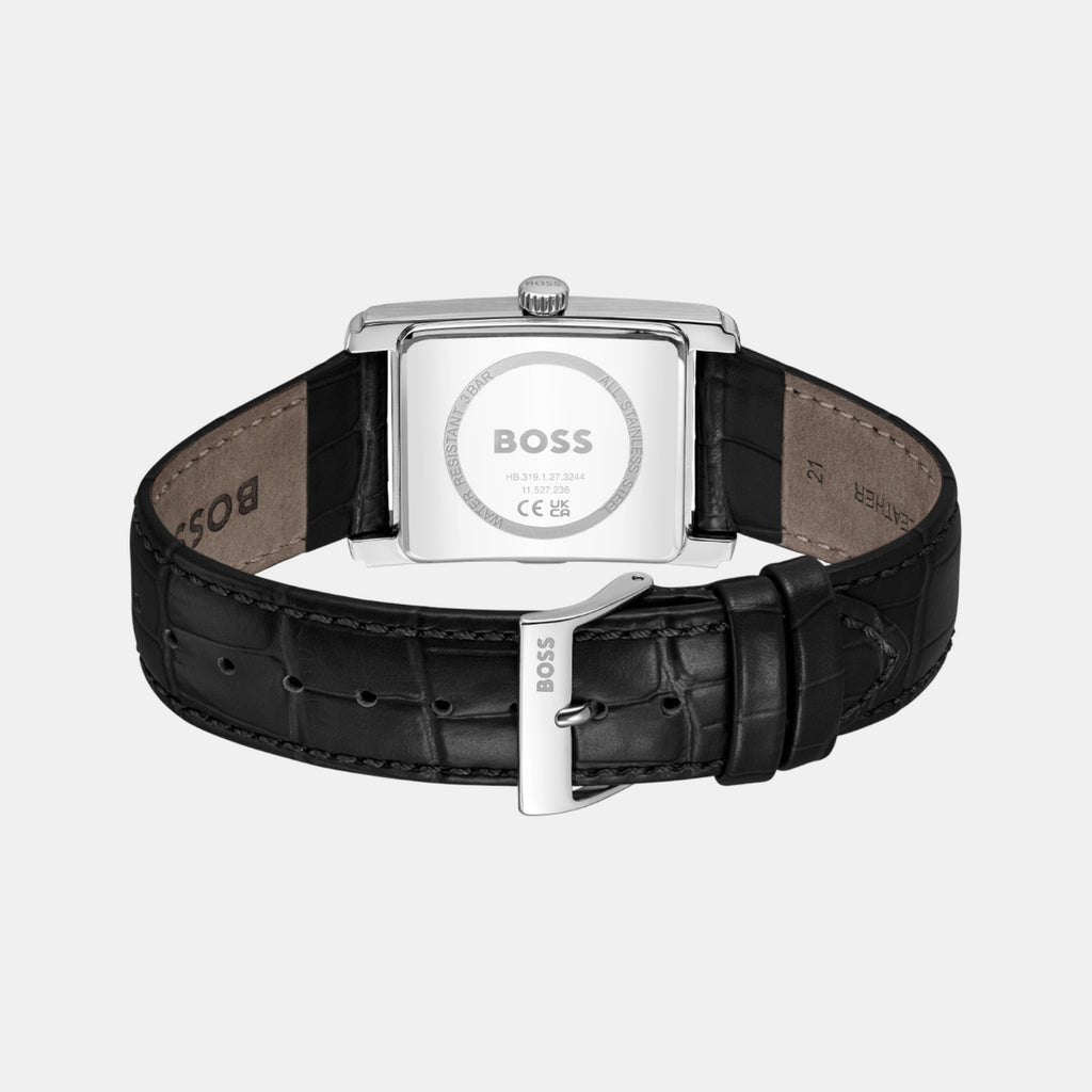 Principle Dress Men Quartz Black Dial Analog Leather Watch 1514277