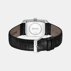 Principle Dress Men Quartz Black Dial Analog Leather Watch 1514277