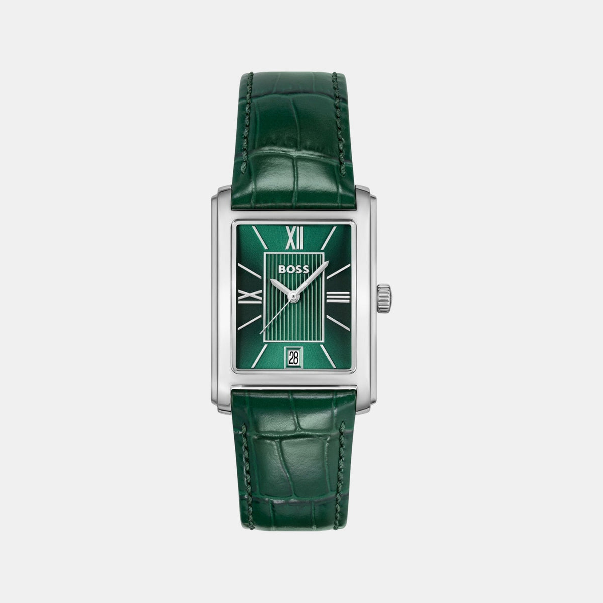 Boss Principle Men Quartz Green Dial Analog Leather Watch 1514278