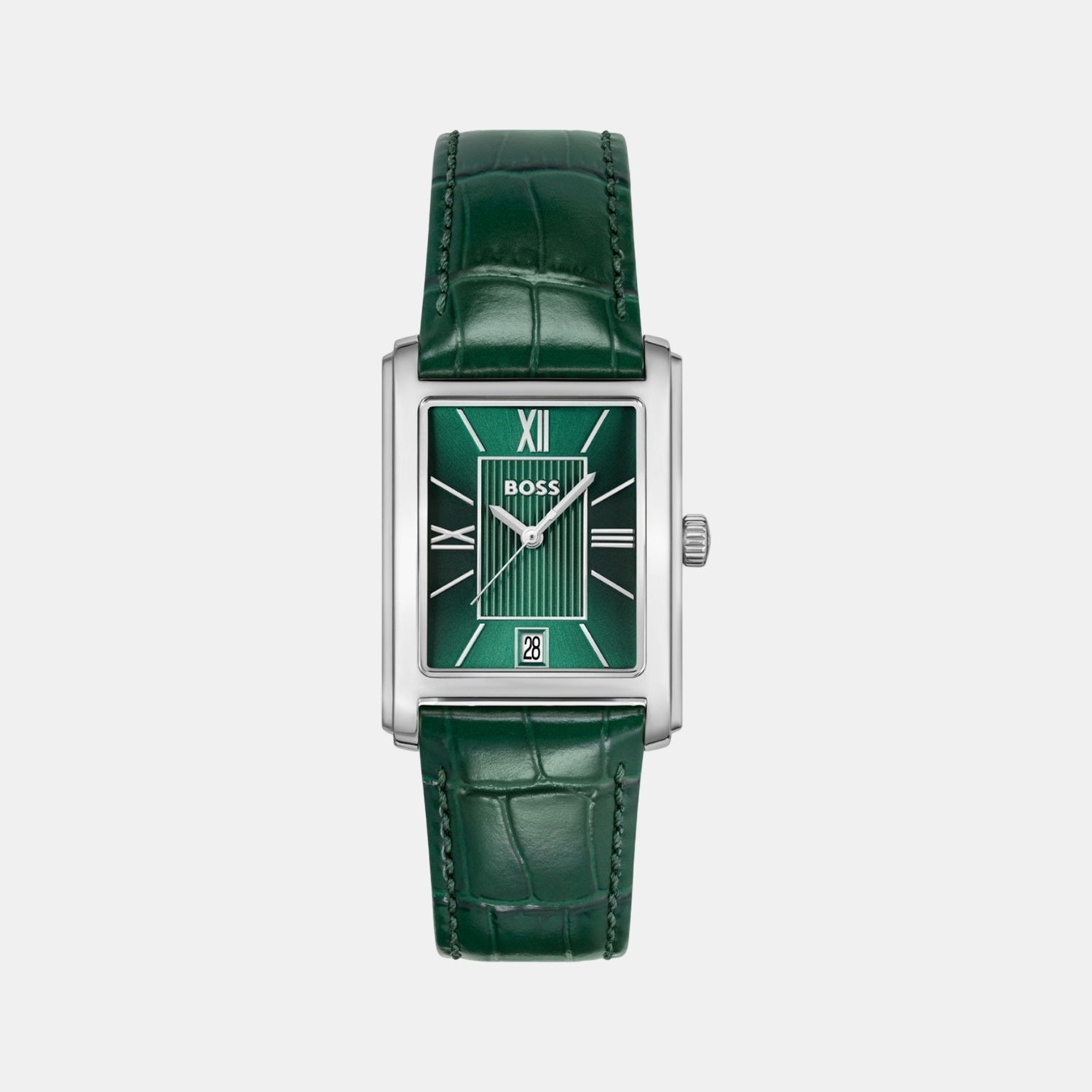 Principle Dress Men Quartz Green Dial Analog Leather Watch 1514278