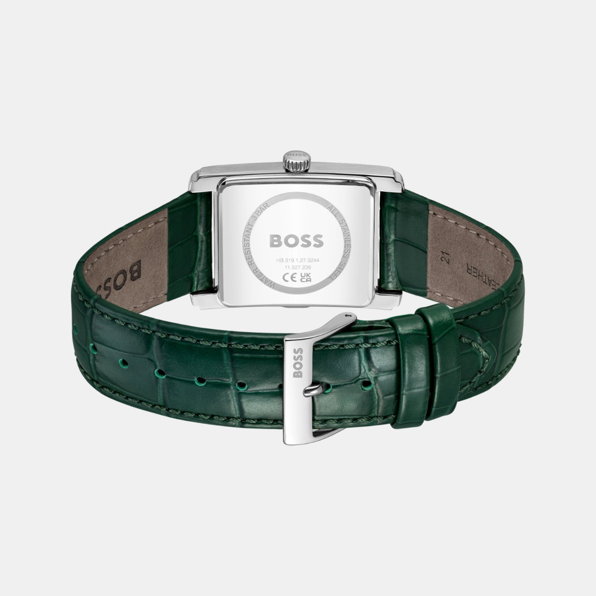 Boss Principle Men Quartz Green Dial Analog Leather Watch 1514278
