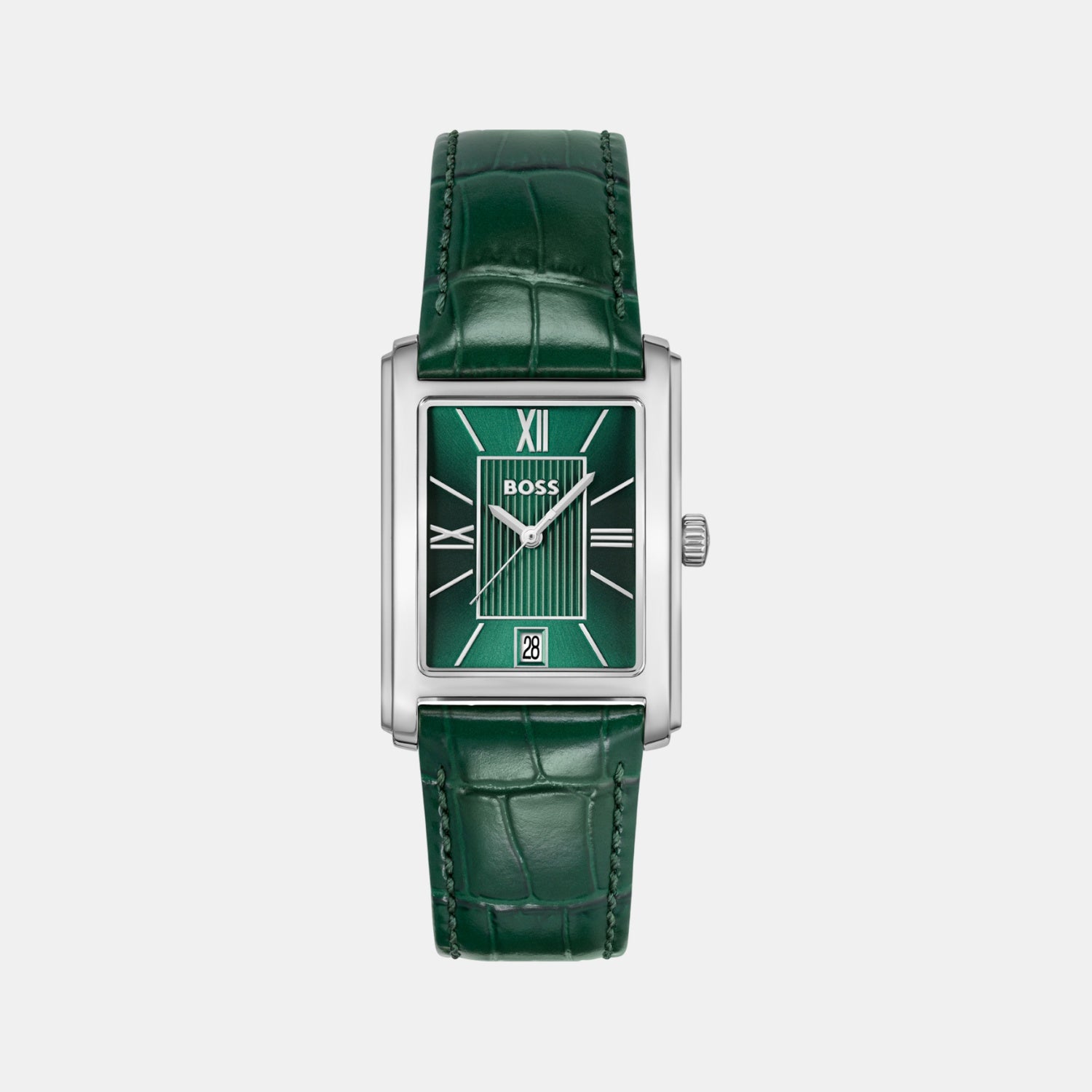 Principle Dress Men Quartz Green Dial Analog Leather Watch 1514278