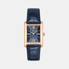 Principle Dress Men Quartz Blue Dial Analog Leather Watch 1514281