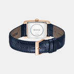 Principle Dress Men Quartz Blue Dial Analog Leather Watch 1514281