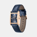 Principle Dress Men Quartz Blue Dial Analog Leather Watch 1514281