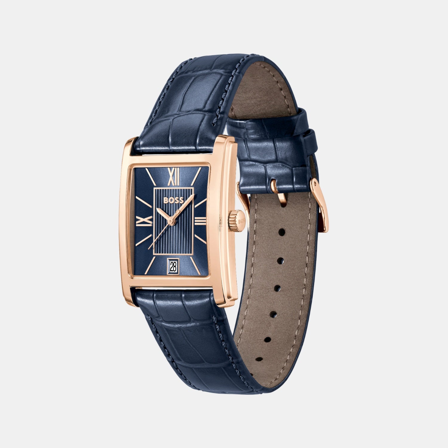 Principle Dress Men Quartz Blue Dial Analog Leather Watch 1514281