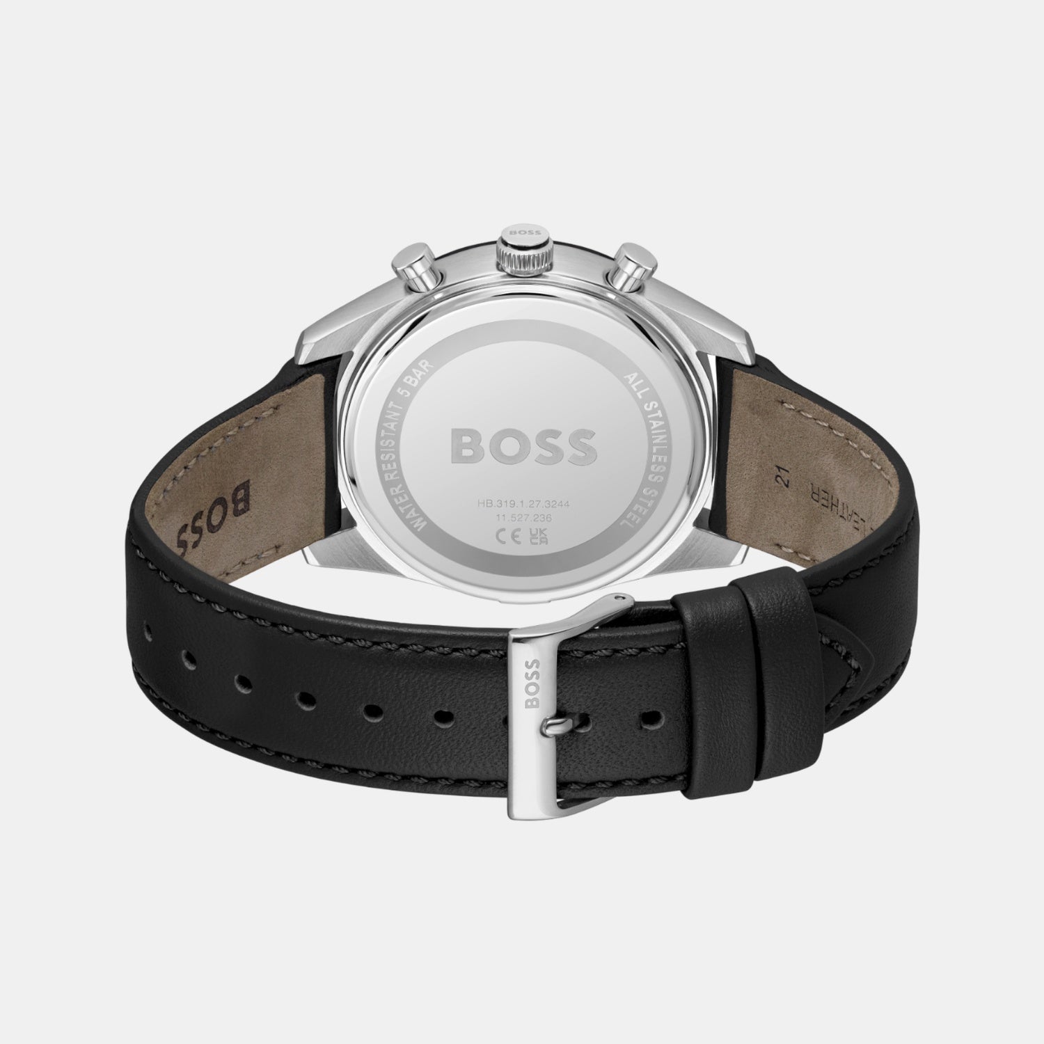 Tourmaster Men Quartz Black Dial Multi-Function Calf Watch 1514284