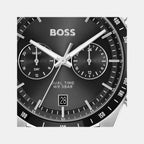 Tourmaster Men Quartz Black Dial Multi-Function Leather Watch 1514284