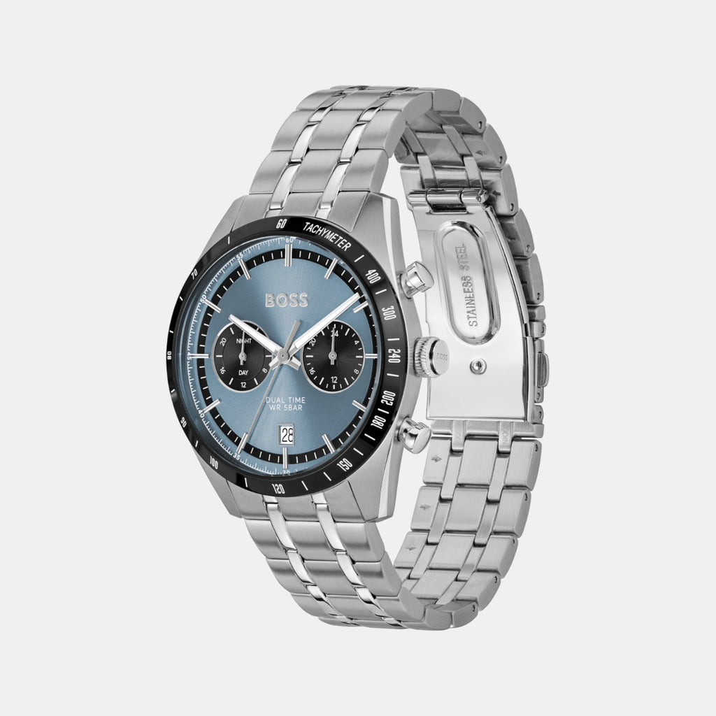 Tourmaster Men Quartz Blue Dial Multi-Function Stainless Steel Watch 1514286