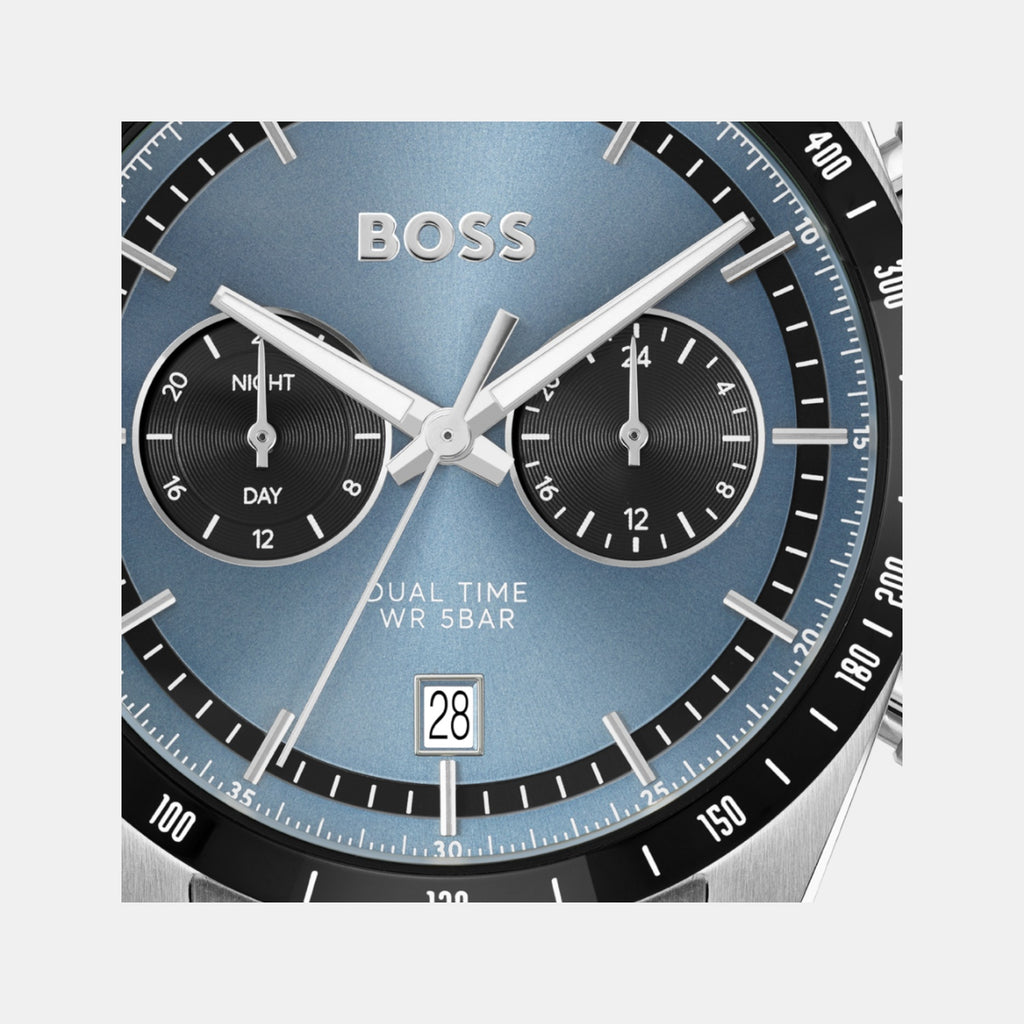 Tourmaster Men Quartz Blue Dial Multi-Function Stainless Steel Watch 1514286