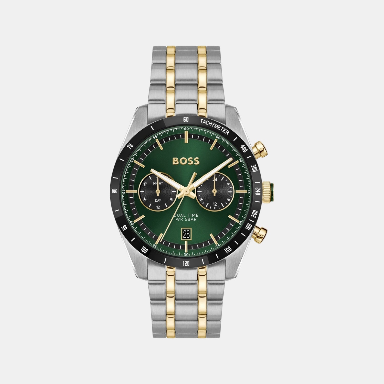 Tourmaster Men Quartz Green Dial Chronograph Stainless Steel Watch 1514287