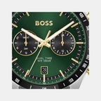 Tourmaster Men Quartz Green Dial Chronograph Stainless Steel Watch 1514287